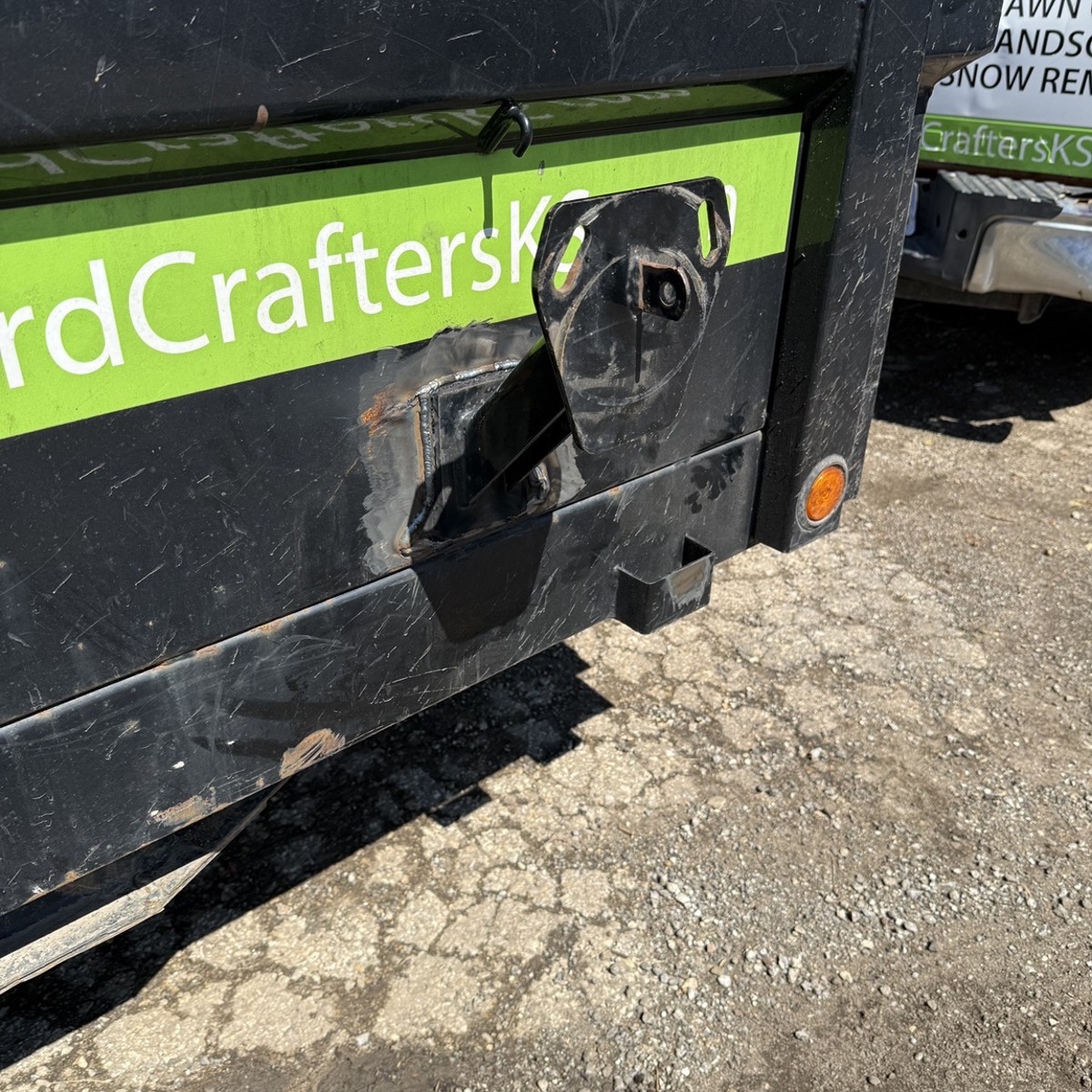 Welded bracket repair on a trailer body